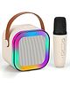 AKN TOYS Karaoke Machine for Kids Adults with Wireless Mics Portable Bluetooth Speaker & Dynamic Lights Birthday Gift for Girls, Boys & Toddlers Home Outdoor Travel-PACK OF 1-  ( COLOR AND DESIGN MAY VARY )