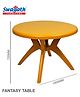 Swagath furniture 4 Seater Fantasy Plastic Cross leg Dining Table for Home ,Garden, Cafeteria  (Finish Color -Amber Gold, DIY(Do-It-Yourself))