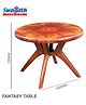 Swagath furniture 4 Seater Fantasy Plastic Cross leg Dining Table for Home, Garden, Cafeteria  (Finish Color-Teak Wood, DIY(Do-It-Yourself))