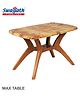 Swagath furniture MAX 4 Seater  Plastic Cross leg  Dining Table  (Finish Color - Teakwood, DIY(Do-It-Yourself))