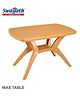 Swagath furniture MAX 4 Seater  Plastic Cross leg Dining Table  (Finish Color - Amber Gold, DIY(Do-It-Yourself))