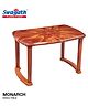 Swagath furniture 4 Seater Monarch Plastic Dining Table for Home, Garden & Cafeteria (Finish Color -TEAKWOOD, DIY(Do-It-Yourself))