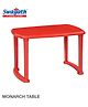 Swagath furniture 4 Seater Monarch Plastic Dining Table for Home, Garden & Cafeteria (Finish Color - RED, DIY(Do-It-Yourself))