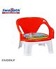 Swagath furniture Comfortable Kids Plastic Chair With Armrest (Finish color- Red, Pre-assembled )