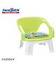 Swagath furniture Comfortable Kids Plastic Chair With Armrest (Finish color- Green, Pre-assembled )