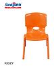 Swagath furniture Comfortable Kids Plastic Chair With Armrest (Finish color- Orange, Pre-assembled )