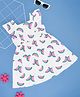 Pantaloons Junior Cotton Frill Sleeves Watermelons Printed Dress - White