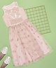 Pantaloons Junior Sleeveless Sequin Embellished & Foil Printed Lehenga Choli - Pink