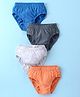 Bodycare Cotton Knit Solid Color Briefs Pack of 4 - Multicolor