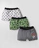 Bodycare Cotton Knit Boxers With Football Print Pack Of 3 - Green & Grey