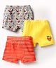 Bodycare Cotton Knit Trunks With Stripes & Remote Control Print Pack Of 3 - Yellow Orange & Grey