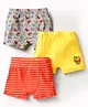 Bodycare Cotton Knit Trunks With Stripes & Remote Control Print Pack Of 3 - Yellow Orange & Grey