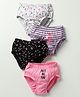 Bodycare Cotton Knit Panties With Stripes & Star Print Pack Of 4 - Multicolour