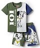 Babyhug Disney Single Jersey Knit Half Sleeves T-Shirt & Shorts Set With 101 Dalmatians Graphics - Multicolor