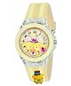 KIDSUN Animal Applique Detailed Seven Light Analogue Watch With Redium Strap - Yellow