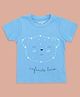 Pantaloons Baby Cotton Half Sleeves Bear Printed Tee - Blue & Green