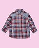 Pantaloons Baby Cotton Full Sleeves Checked Shirt - Rust Orange & Blue