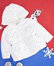 Pantaloons Baby Cotton Full Sleeves Polka Dots Glitter Printed Hooded Padded Jacket - White