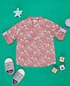 Pantaloons Baby Cotton Full Sleeves Leaves Printed Shirt - Pink