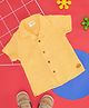 Pantaloons Baby Cotton Half Sleeves Animal Patch Detailed Shirt - Yellow