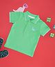 Pantaloons Baby Cotton Half Sleeves Dinosaur Printed Polo Tee - Green