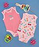 Pantaloons Baby Pack Of 2 Cotton Sleeveless Cherry Printed Onesies - Multi Colour