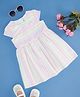 Pantaloons Baby Cap Sleeves Striped Dress - White