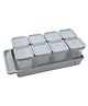 Gluman Masala Container Set for spice storage with tray & spoon (Set of 8)