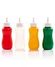 Gluman Plastic Squeezy Sauce Bottle For Clean & Mess-Free Dispensing  400 ml (Set of 4)