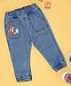 Pantaloons Baby Fox Embroidered Jeans - Sky Blue