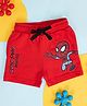 Pantaloons Baby Cotton Marvel Featuring Spiderman Printed Shorts - Red