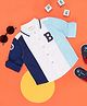 Pantaloons Baby Cotton Full Sleeves B Alphabet Patch Detailed Shirt - Multi Colour