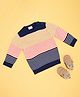 Pantaloons Baby Full Sleeves Striped Sweater - Multi Colour