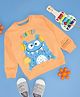 Pantaloons Baby Cotton Full Sleeves Monster Printed Sweatshirt - Orange
