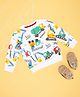 Pantaloons Baby Cotton Full Sleeves Vehicle Printed Sweatshirt - White