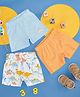Pantaloons Baby Cotton Pack Of 3 Solid & Dinosaurs Printed Shorts - Multi Colour