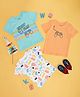 Pantaloons Baby Cotton Pack Of 3 Half Sleeves Ready To Play Text & Video Game Controller Printed Tees - Multi Colour