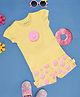 Pantaloons Baby Cotton Half Sleeves Donut Printed Tee With Coordinating Shorts Set - Yellow