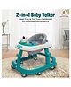 Infantso Space Race Multifunctional Premium Baby Walker: 2-in-1 Foldable Baby Walker with 4-Gear Height Adjustment and Astronaut Toys for Babies 6-24 Months