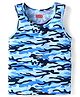 Babyhug 100% Cotton Knit Sleeveless Sando with Camouflage  Print - Blue