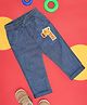 Pantaloons Baby Cotton Giraffe Patch Detailed Pant - Blue