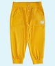 Pantaloons Baby Cotton Solid Joggers - Yellow
