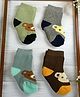 Ziory Pack Of 4 Bear Designed Colour Blocked Socks - Multi Colour