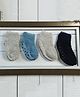 Ziory Pack Of 4 Solid Super Soft Anti Skid Socks - Multi Colour
