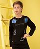 MASHUP Cotton Lycra Full Sleeves Typography Printed Tee - Black