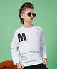 MASHUP Cotton Full Sleeves Typography Printed Tee - White