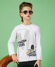 MASHUP Cotton Full Sleeves Defination Of Cool Text Printed Tee - White