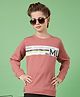 MASHUP Cotton Full Sleeves Typography Printed Tee - Pink