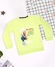 MASHUP Cotton Full Sleeves Swag Text Printed Tee - Green