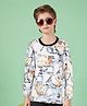 MASHUP Cotton Full Sleeves Tigers Printed Tee - White